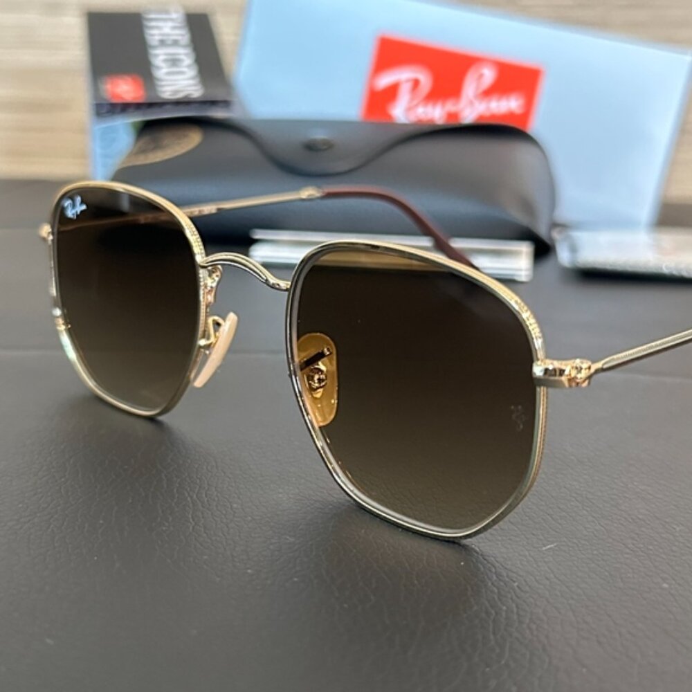 Ray-Ban Hexagonal RB3548 Gradient Brown Lens Ray … - image 4